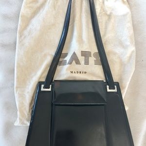 CATS Madrid Black Patent Leather Shoulder Bag